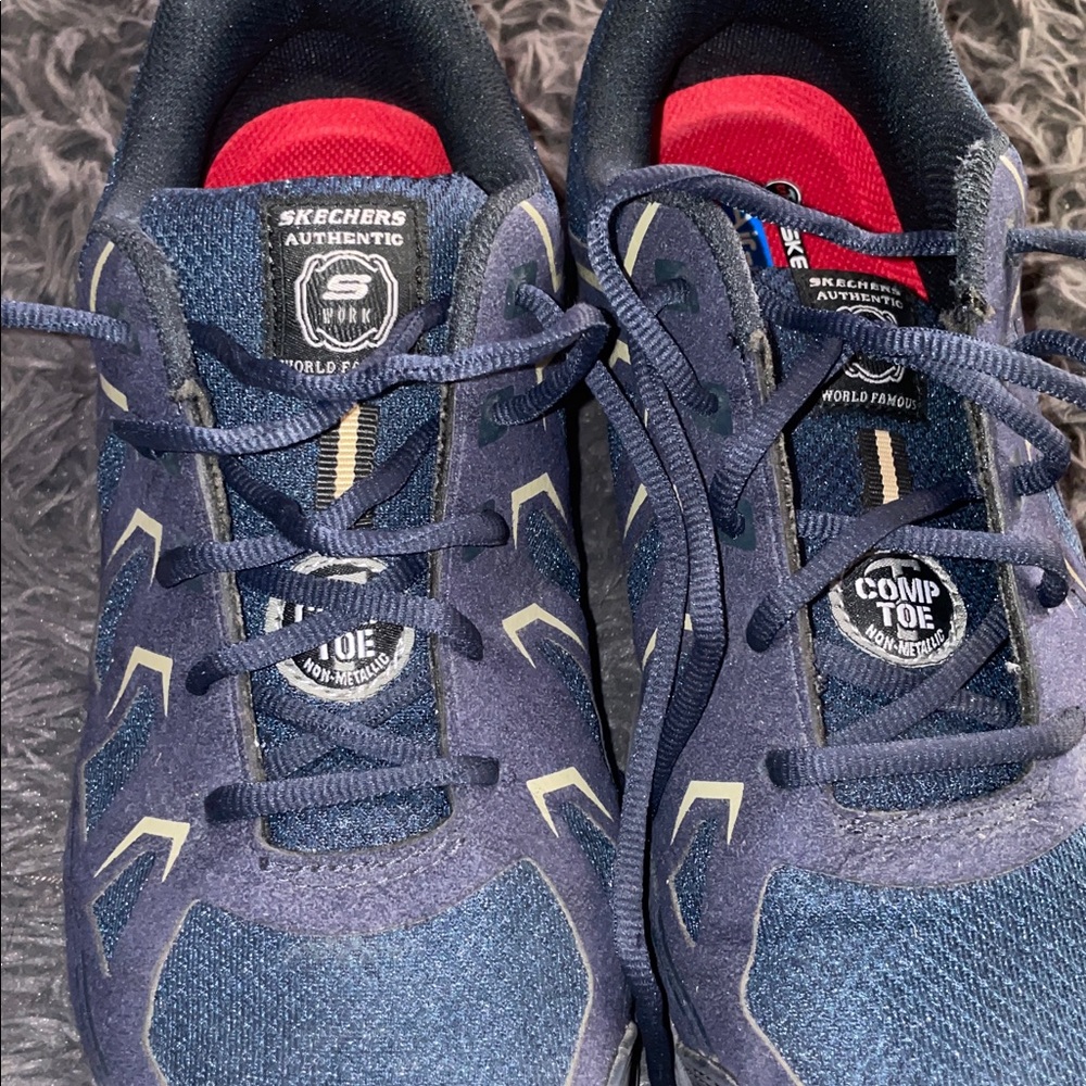 Skechers Men's 11 Navy Athletic Style Composite Toe Work Shoes - Picture 5 of 8